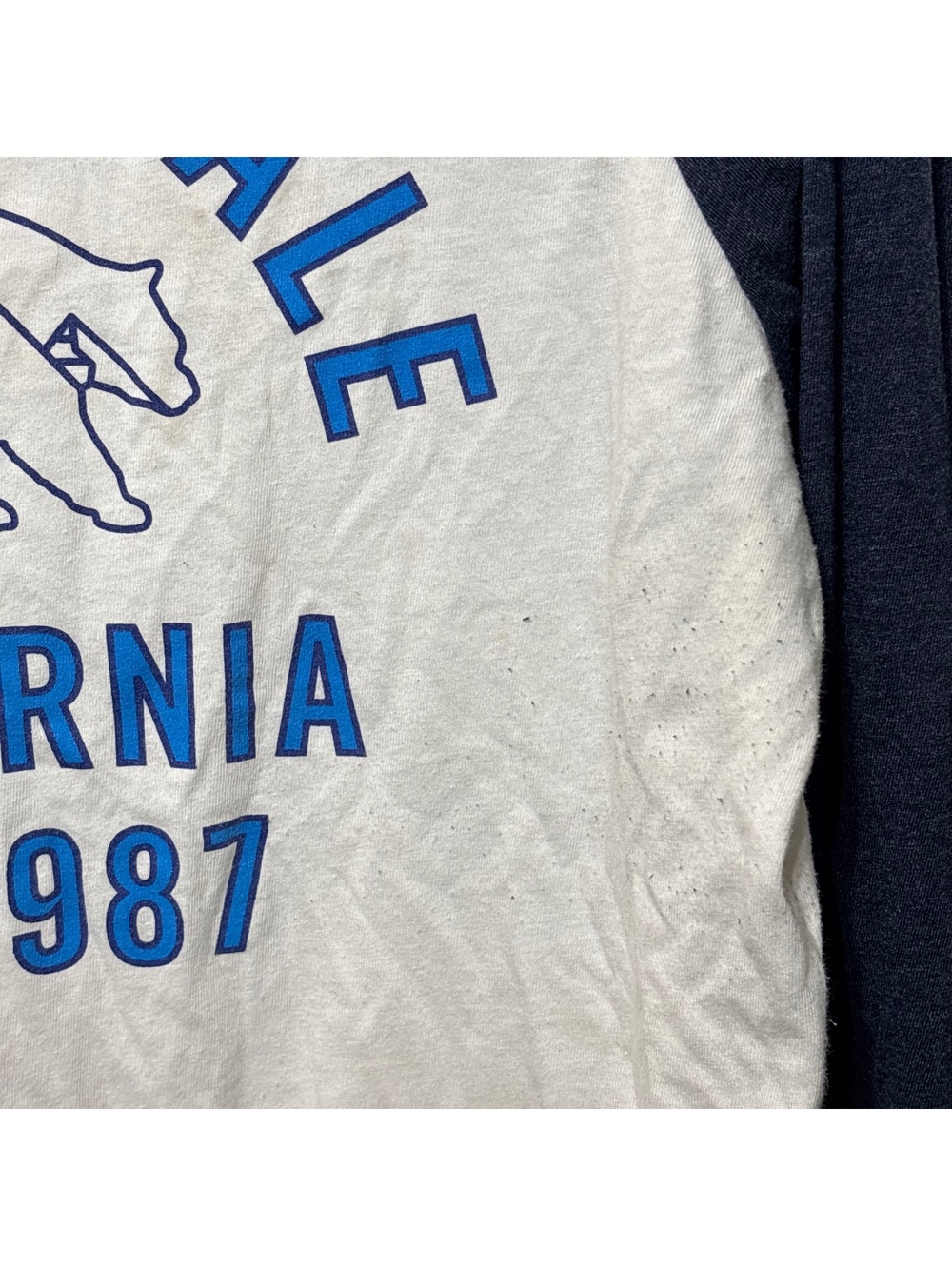 Aeropostale California Bear Raglan Long Sleeve Tee Small - Picture 2 of 4